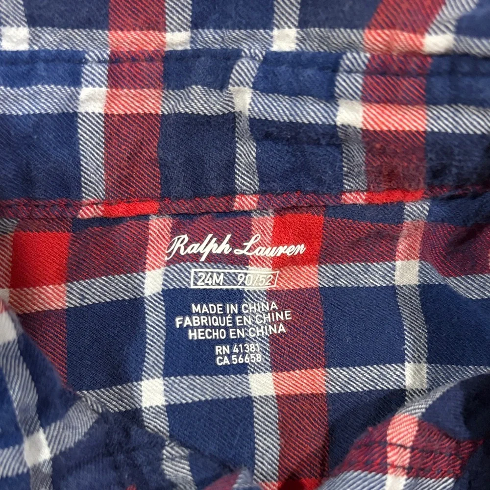 Ralph Lauren Kids Plaid Shirt - Red and Blue